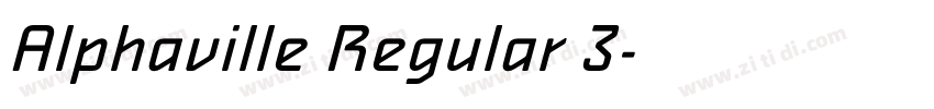 Alphaville Regular 3字体转换